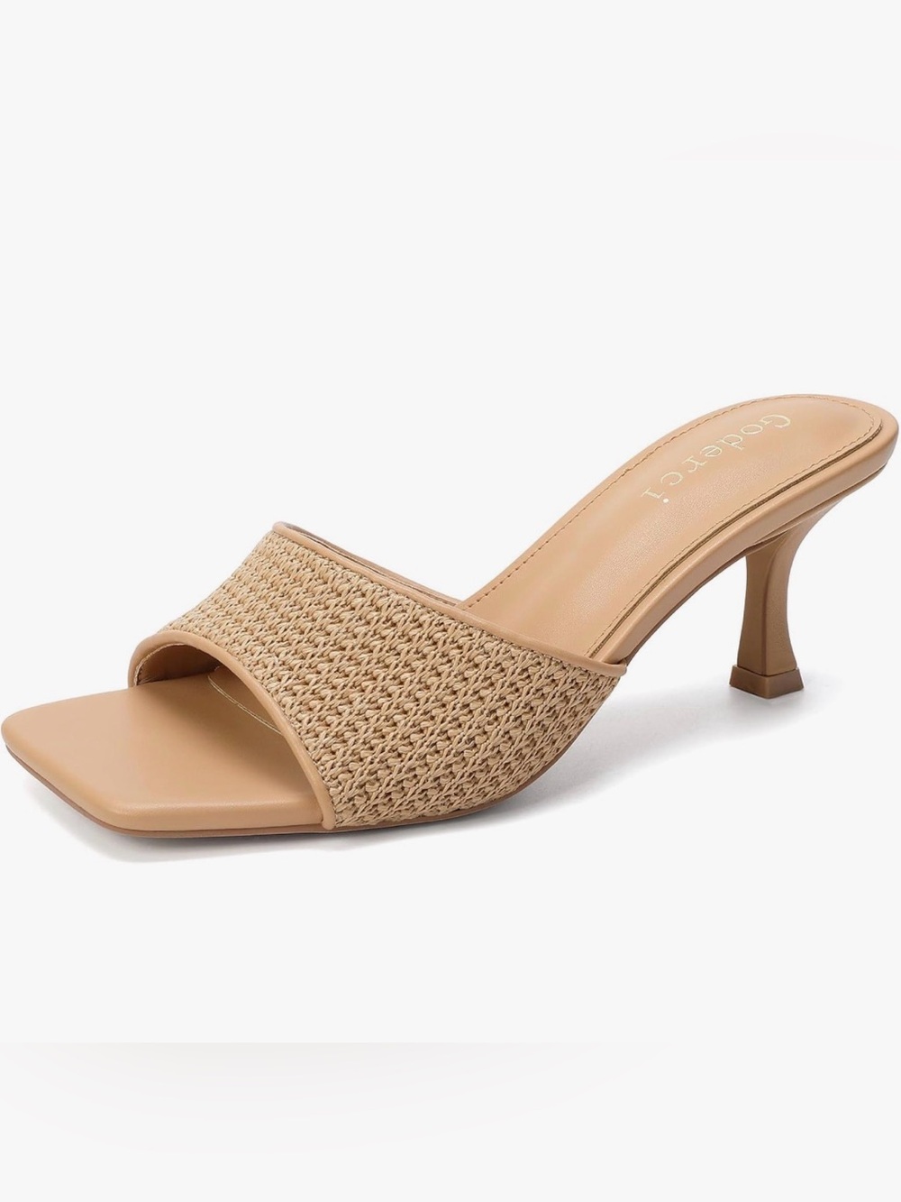 Amazon Beige Woven Slide Mule